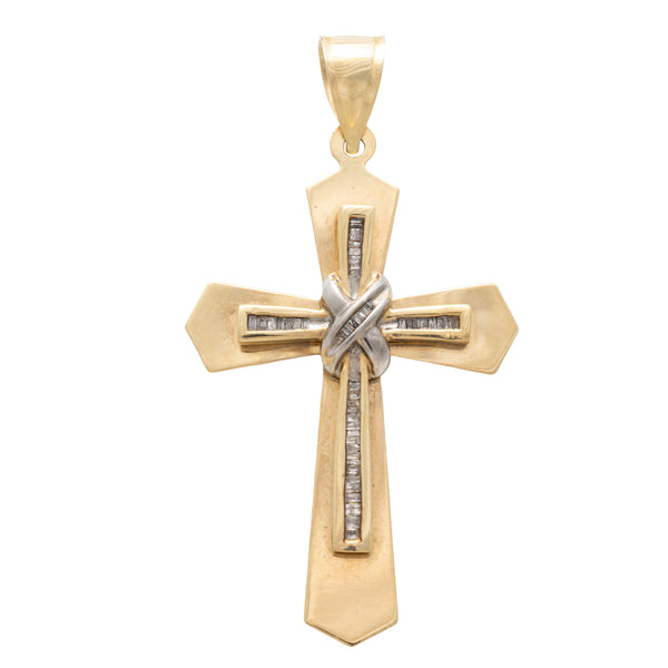 14K Diamond Cross Pendant, Jewelry, Necklace, Estate