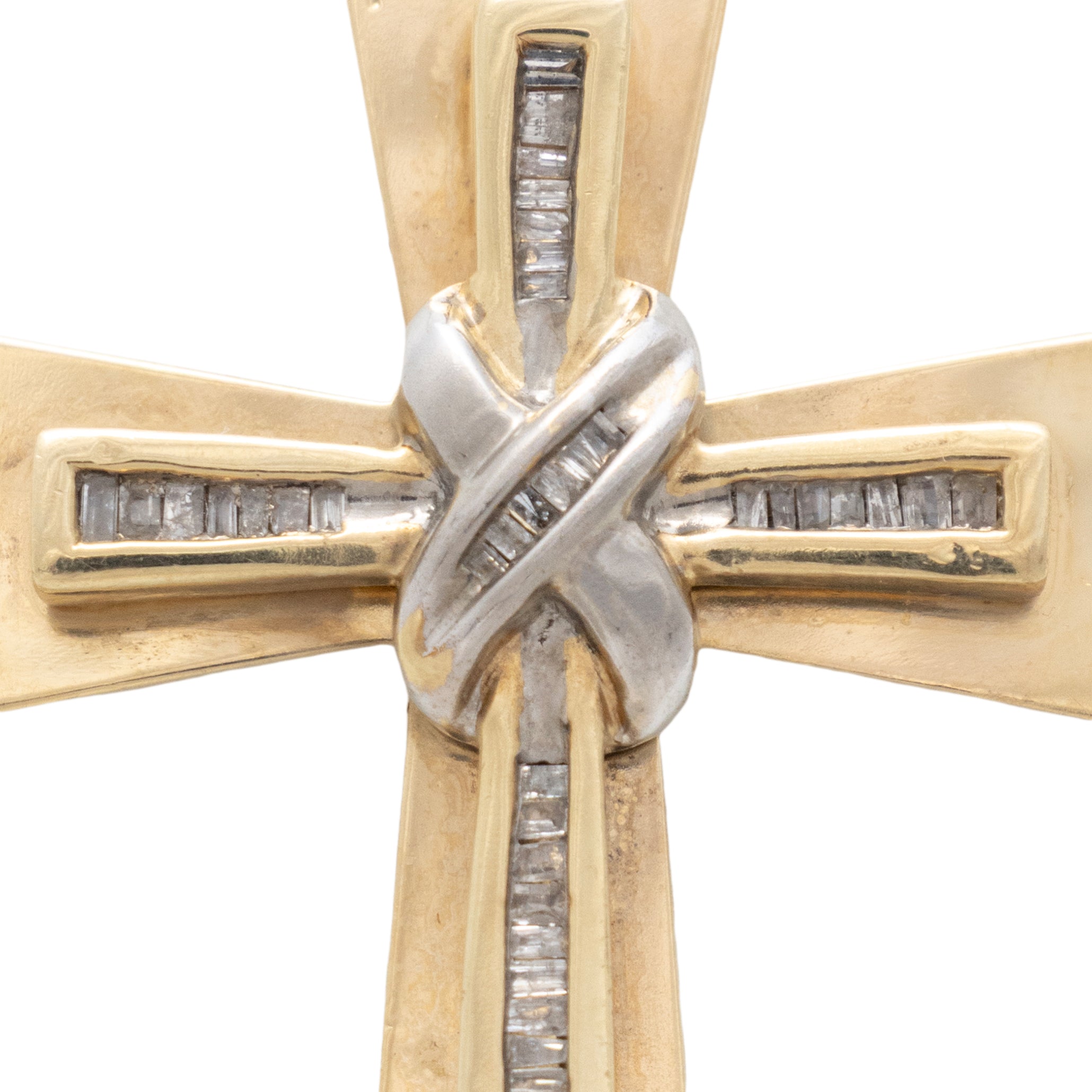 14K Diamond Cross Pendant