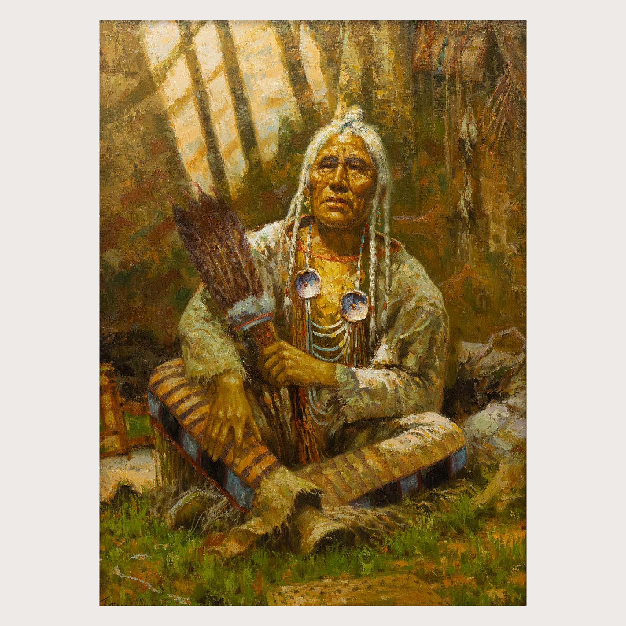 Medicine Man by Troy Denton, Fine Art, Painting, Native American