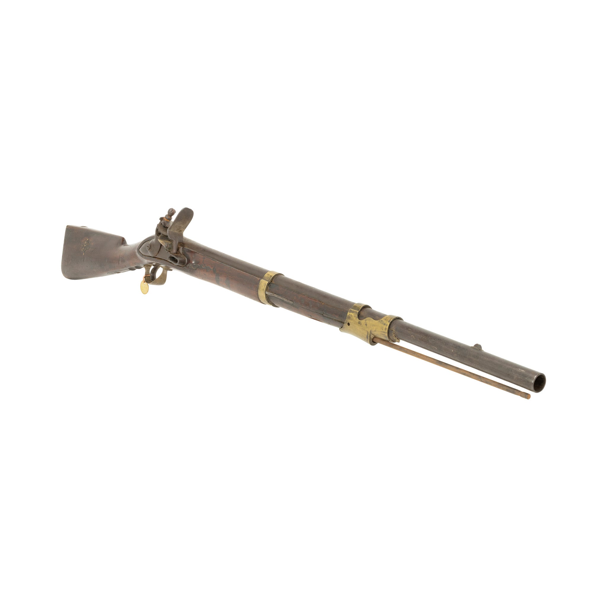 Antique Belgian .69 Caliber Flintlock Smoothbore Musket, Firearms, Rifle, Muzzle Loader