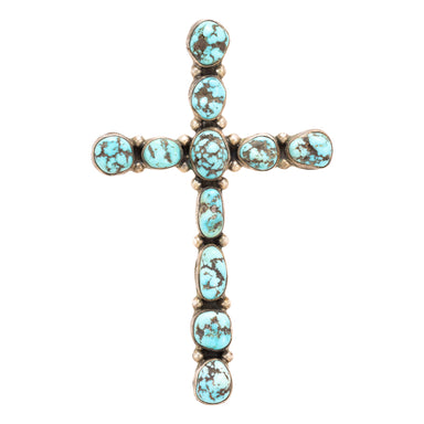 Southwest Turquoise Cross Pendant, Jewelry, Necklace, Native