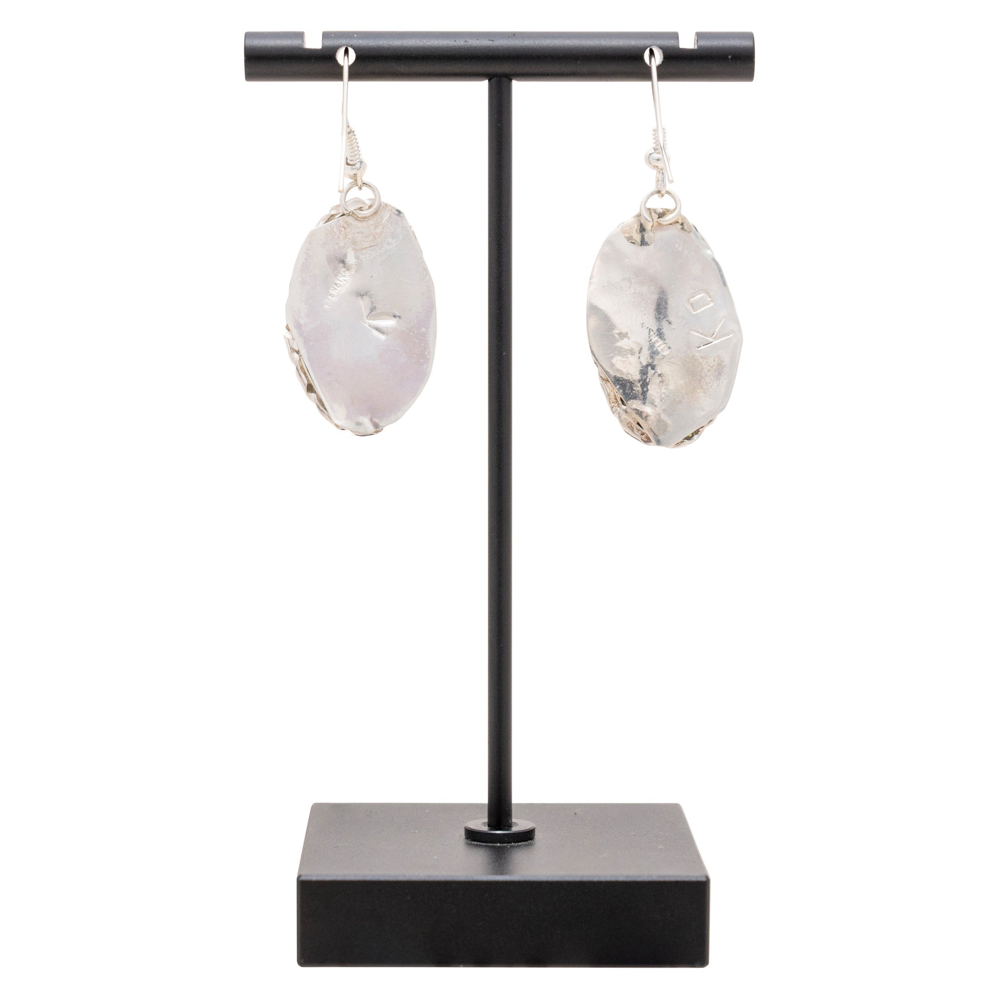 Navajo White Buffalo Turquoise Earrings