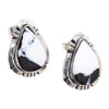 Navajo White Buffalo Turquoise Earrings, Jewelry, Earrings, Native