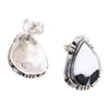 Navajo White Buffalo Turquoise Earrings