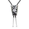 Navajo White Buffalo Turquoise Bolo, Jewelry, Bolo Necktie, Native