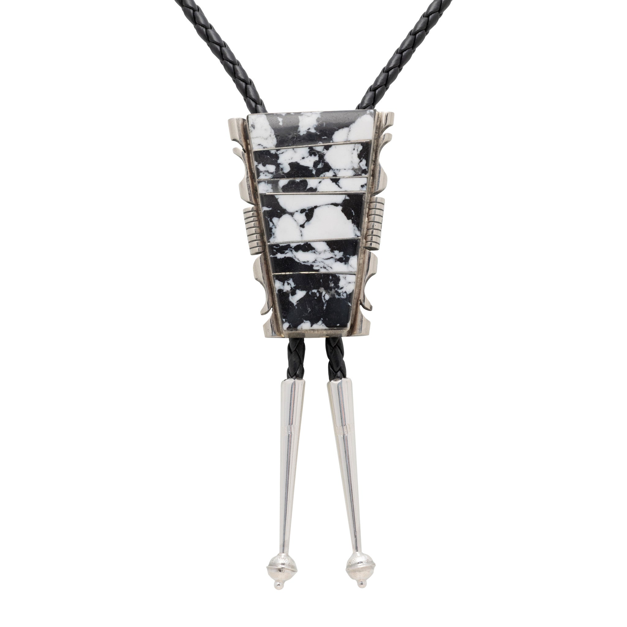 Navajo White Buffalo Turquoise Bolo, Jewelry, Bolo Necktie, Native