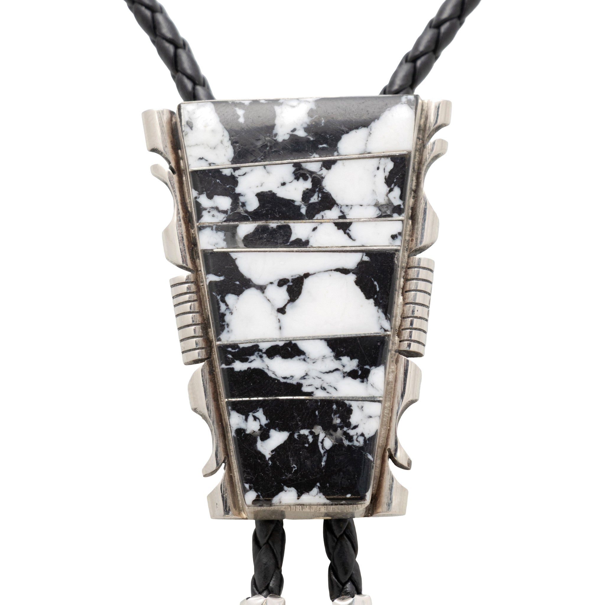 Navajo White Buffalo Turquoise Bolo
