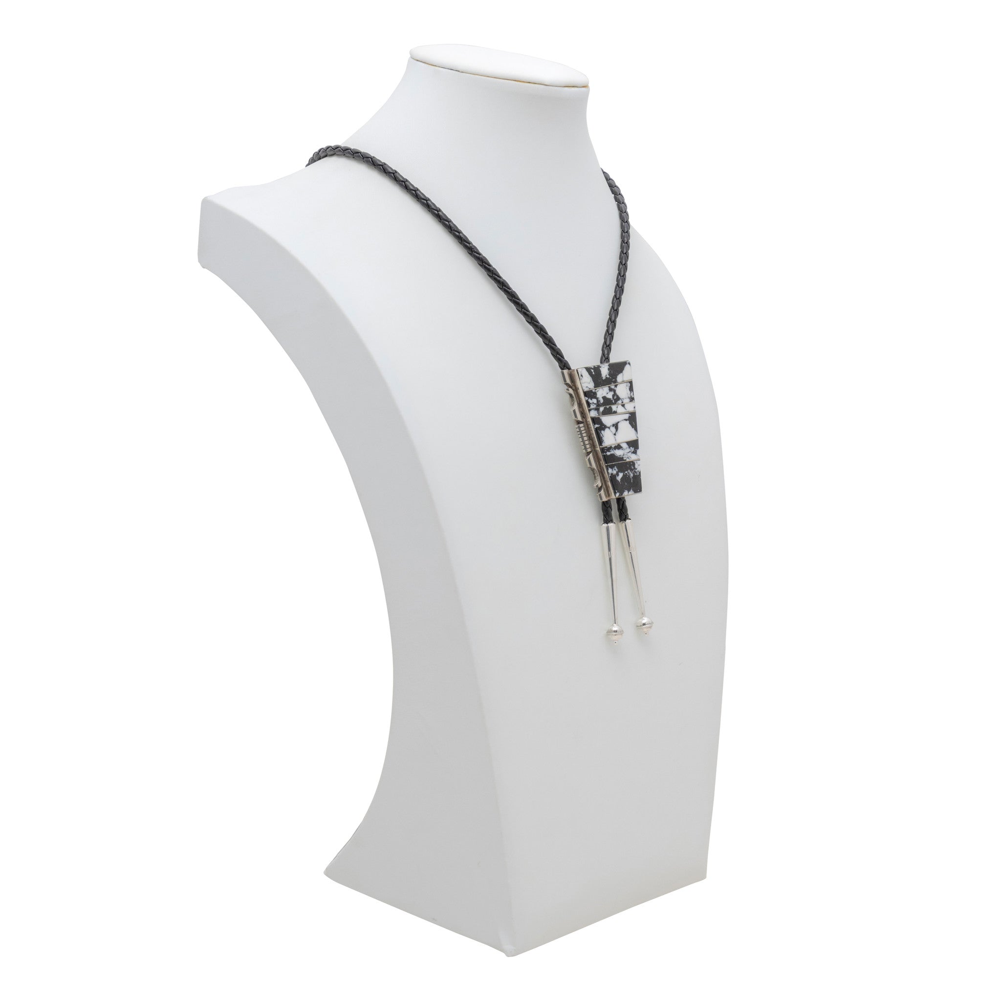Navajo White Buffalo Turquoise Bolo
