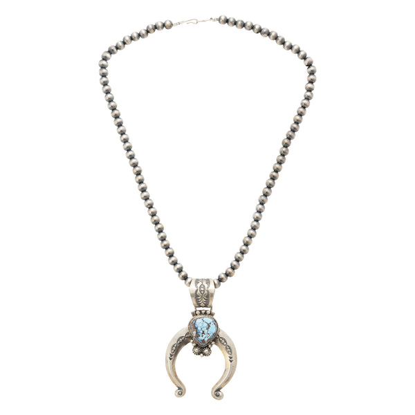 Navajo Golden Hill Turquoise Squash Blossom, Jewelry, Squash Blossom, Native
