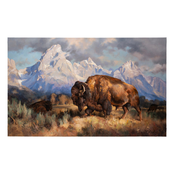 Monarch of the Tetons by Greg Parker, Fine Art, Painting, Wildlife