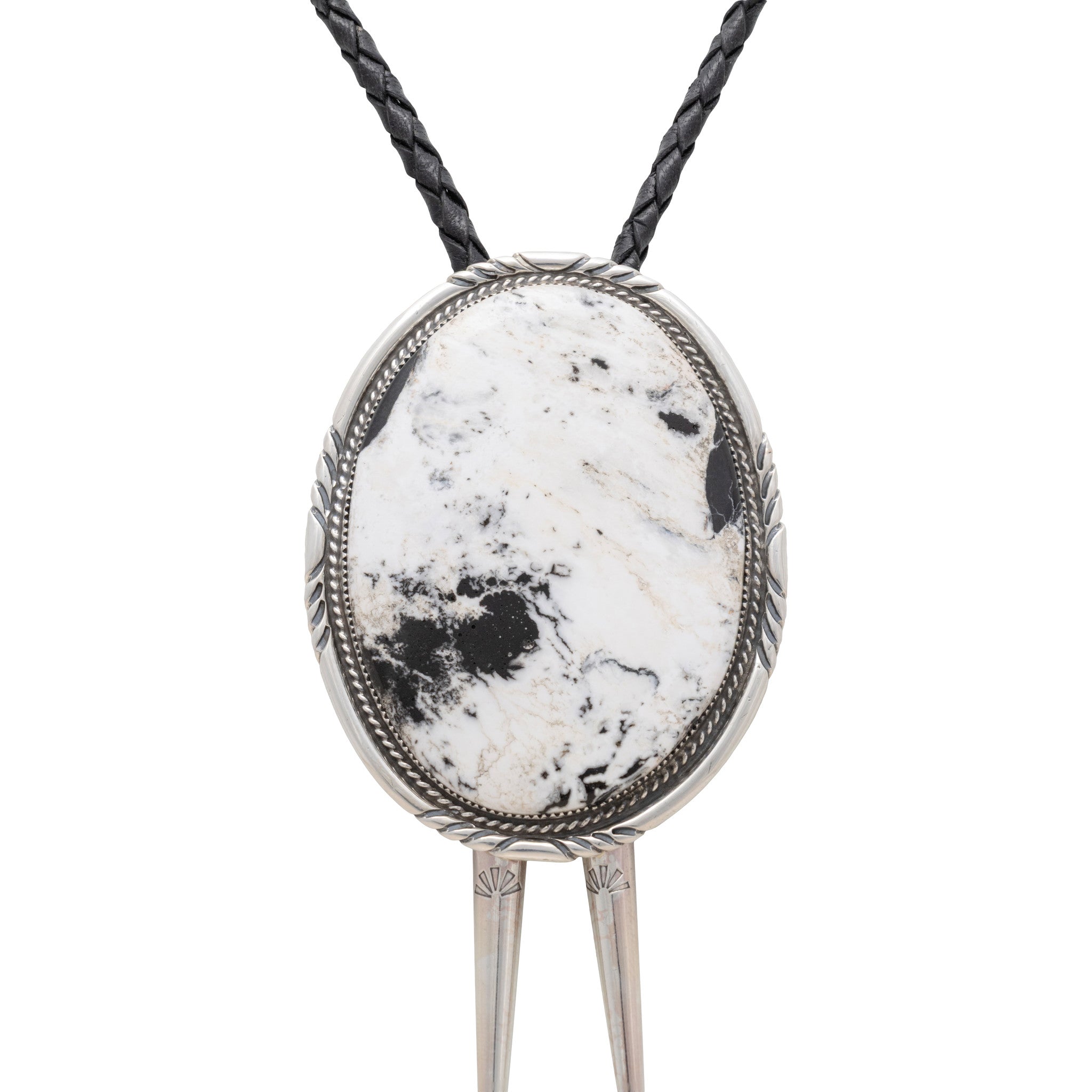 Navajo White Buffalo Turquoise Bolo