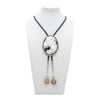 Navajo White Buffalo Turquoise Bolo