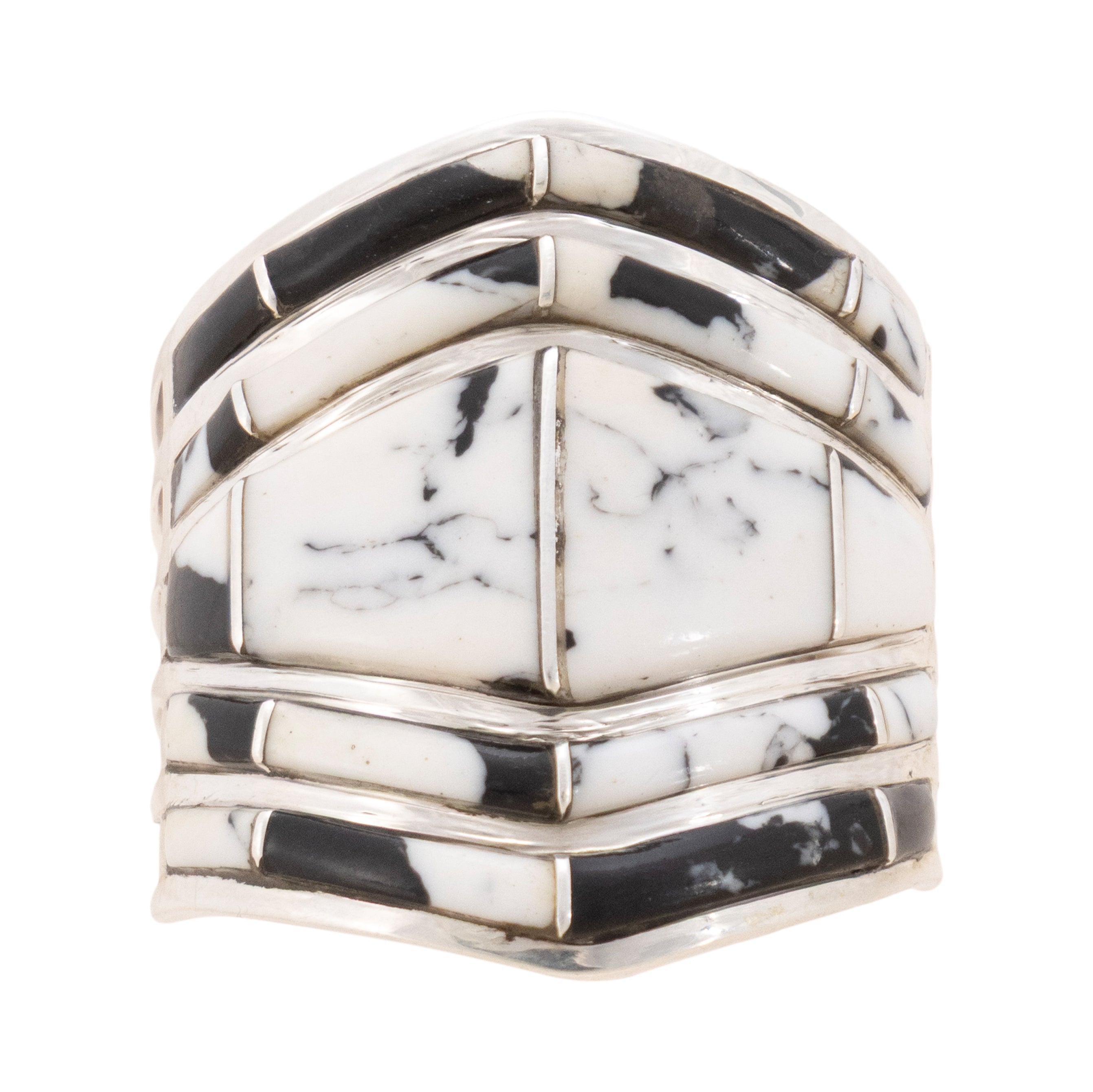 Navajo White Buffalo Turquoise Ring