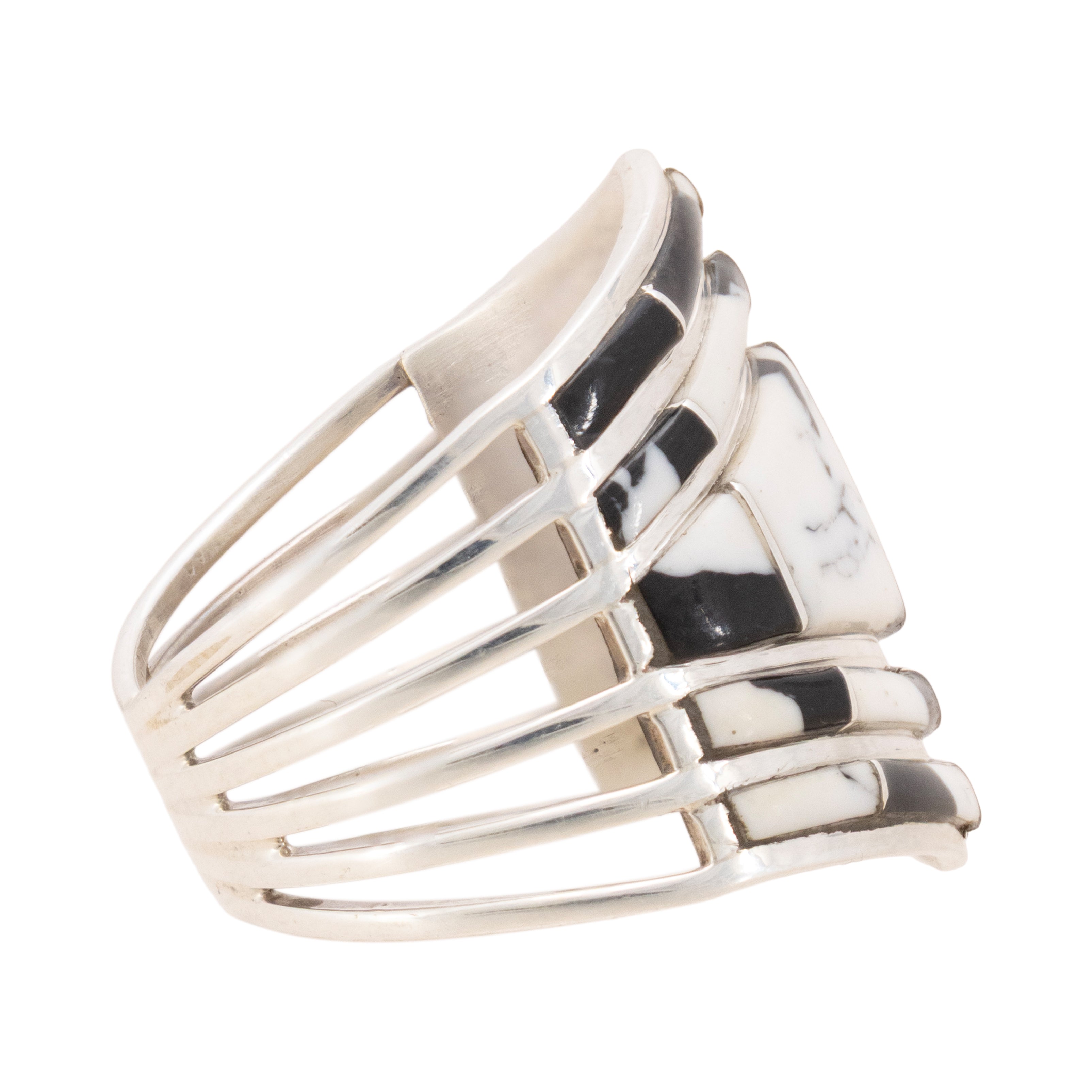 Navajo White Buffalo Turquoise Ring
