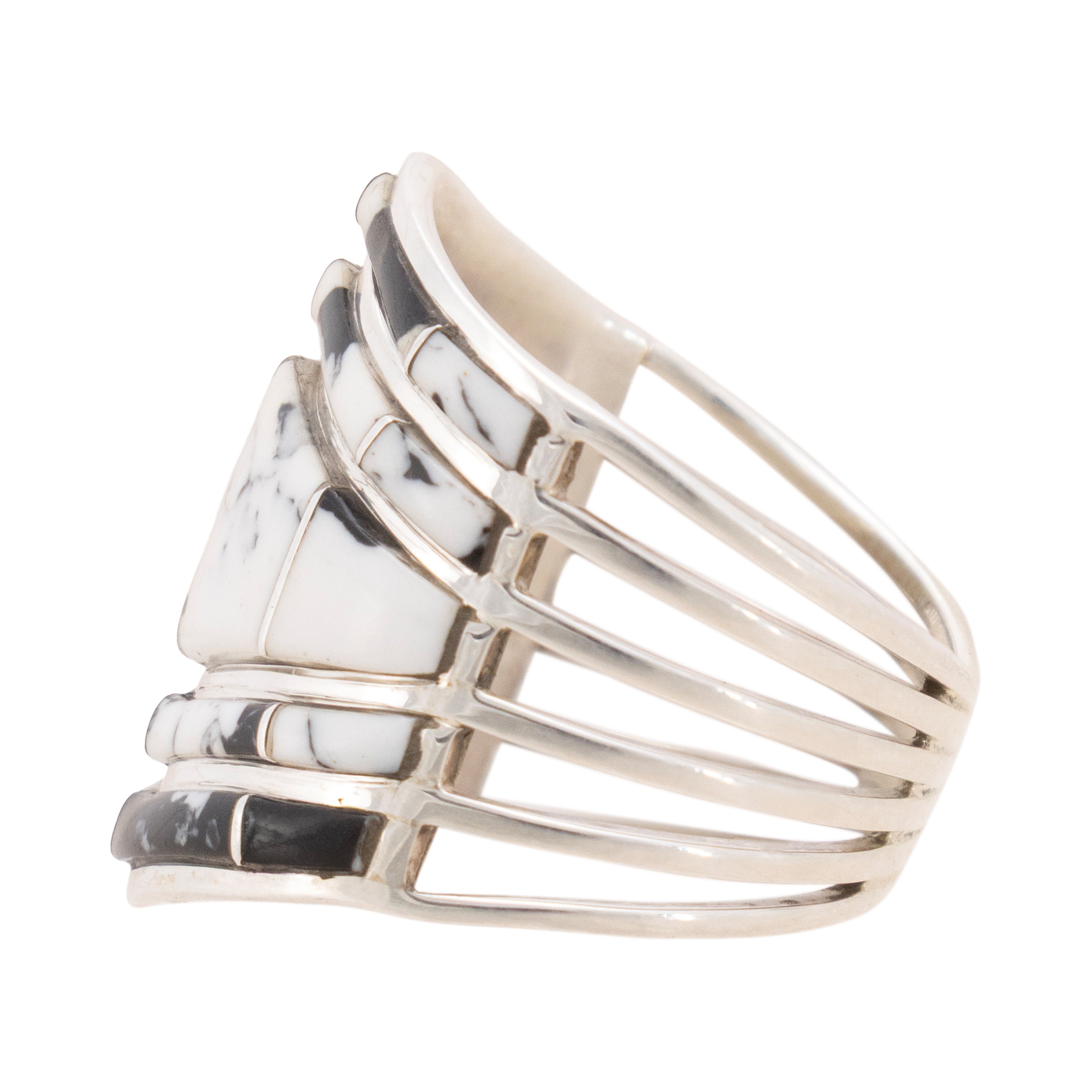 Navajo White Buffalo Turquoise Ring