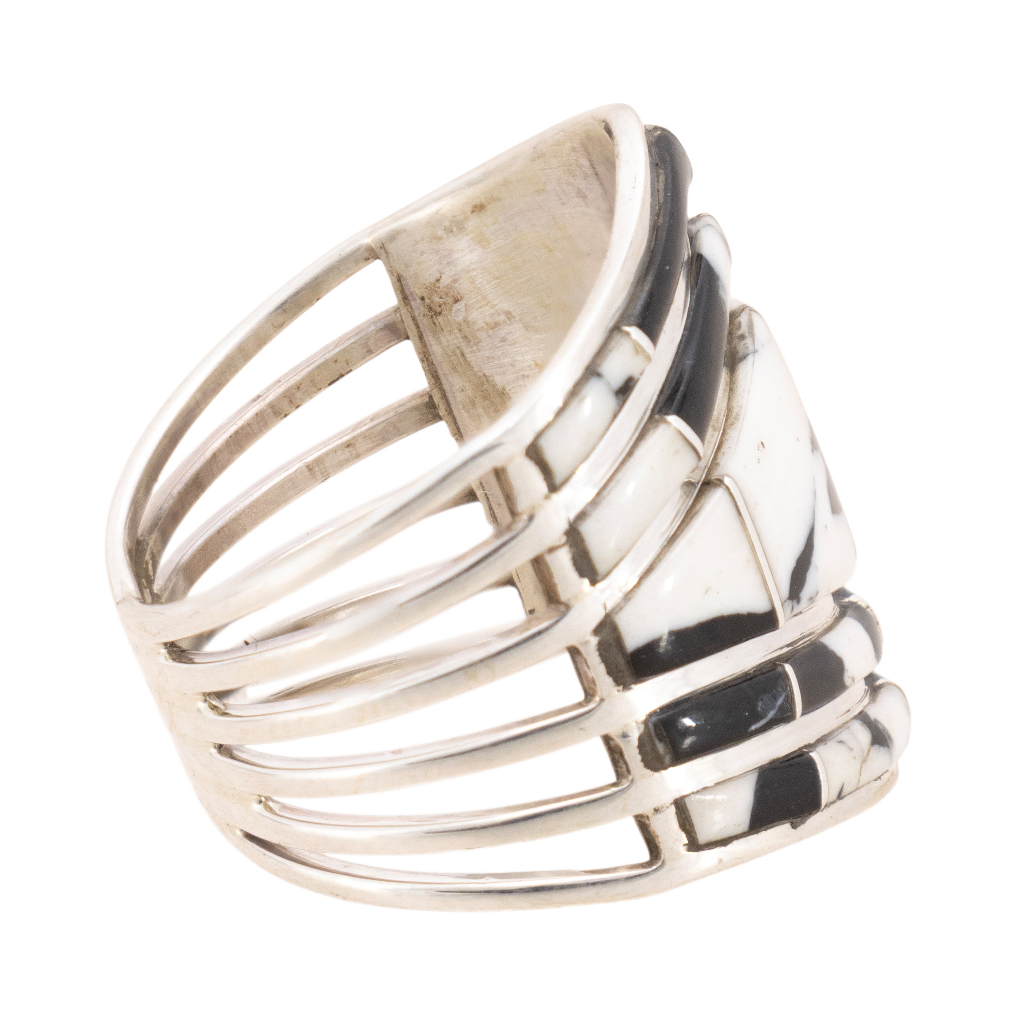 Navajo White Buffalo Turquoise Ring