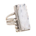 Navajo White Buffalo Turquoise Ring, Jewelry, Ring, Native