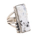 Navajo White Buffalo Turquoise Ring, Jewelry, Ring, Native
