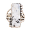 Navajo White Buffalo Turquoise Ring
