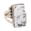 Navajo White Buffalo Turquoise Ring, Jewelry, Ring, Native