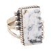 Navajo White Buffalo Turquoise Ring, Jewelry, Ring, Native
