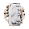 Navajo White Buffalo Turquoise Ring