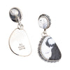 Navajo White Buffalo Turquoise Earrings