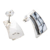 Navajo White Buffalo Turquoise Earrings