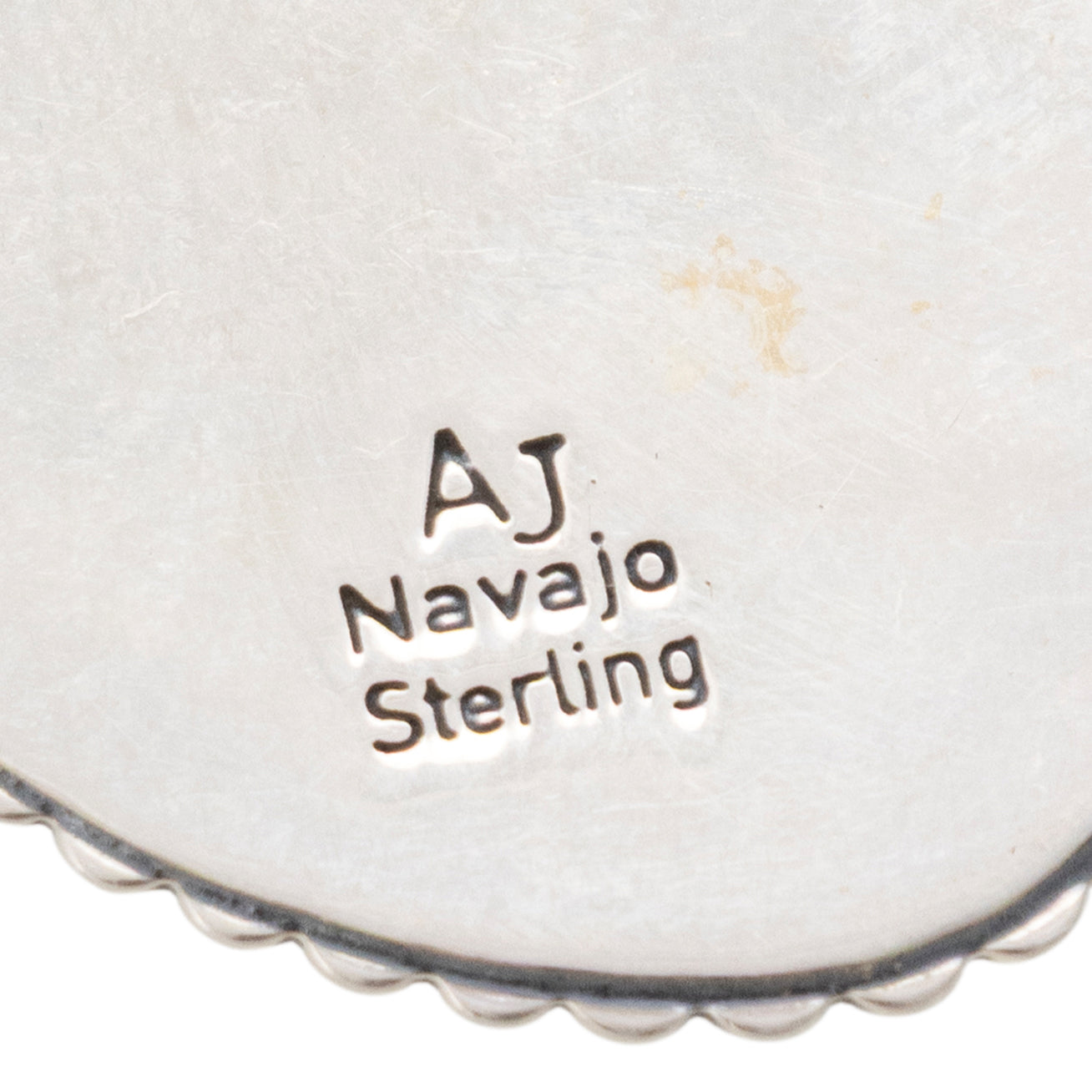 Navajo White Buffalo Turquoise Pendant