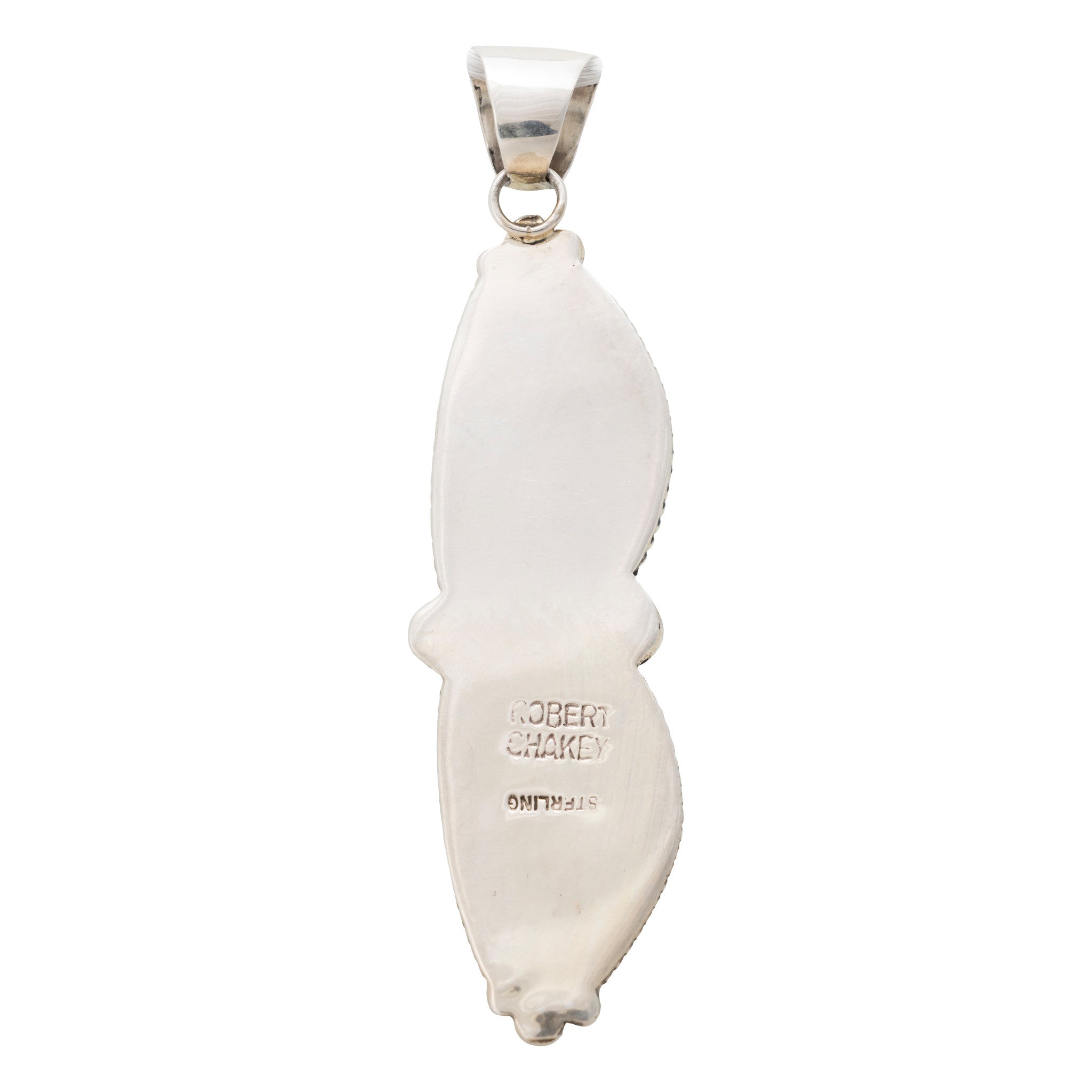 Navajo White Buffalo Turquoise Pendant