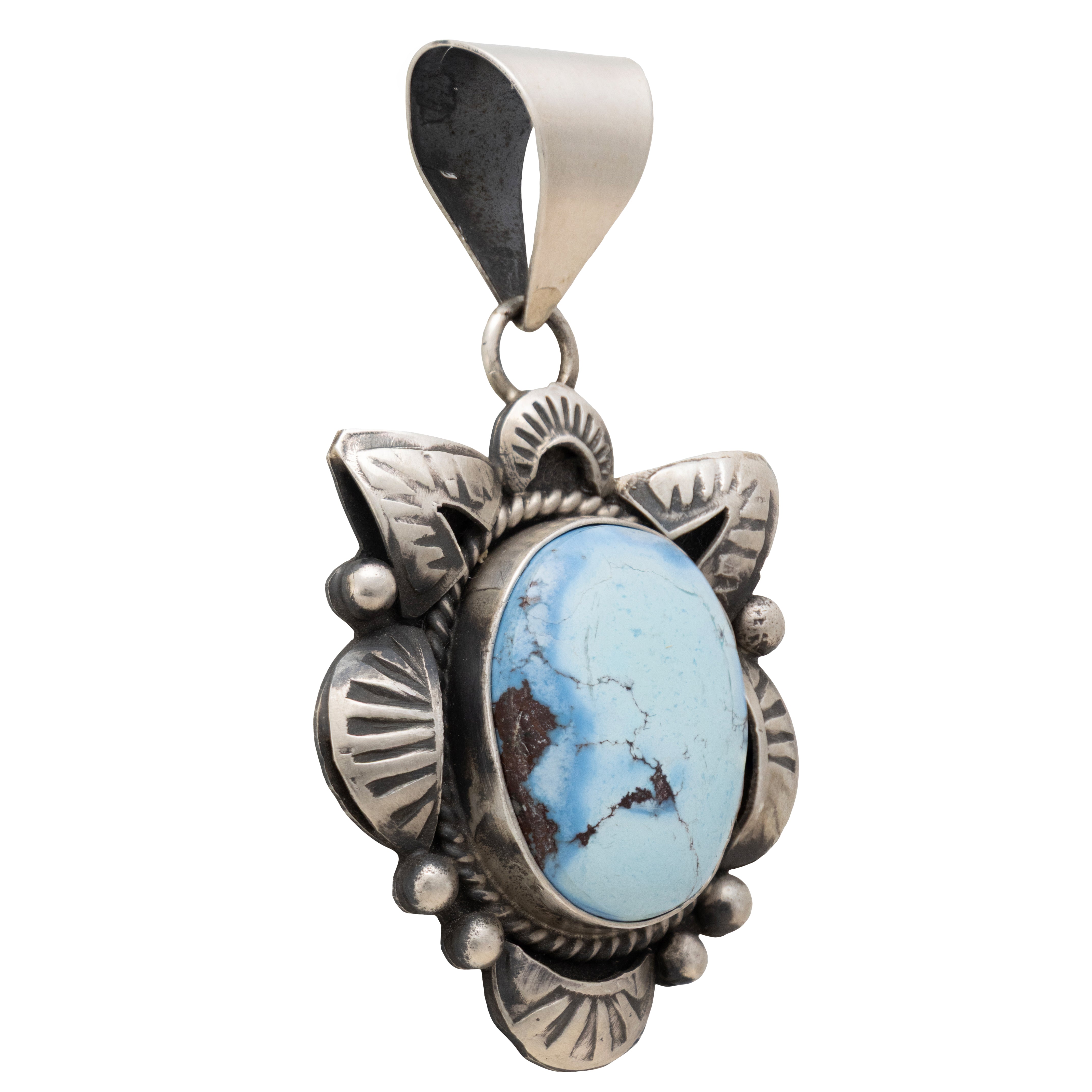 Navajo Golden Hill Turquoise Pendant
