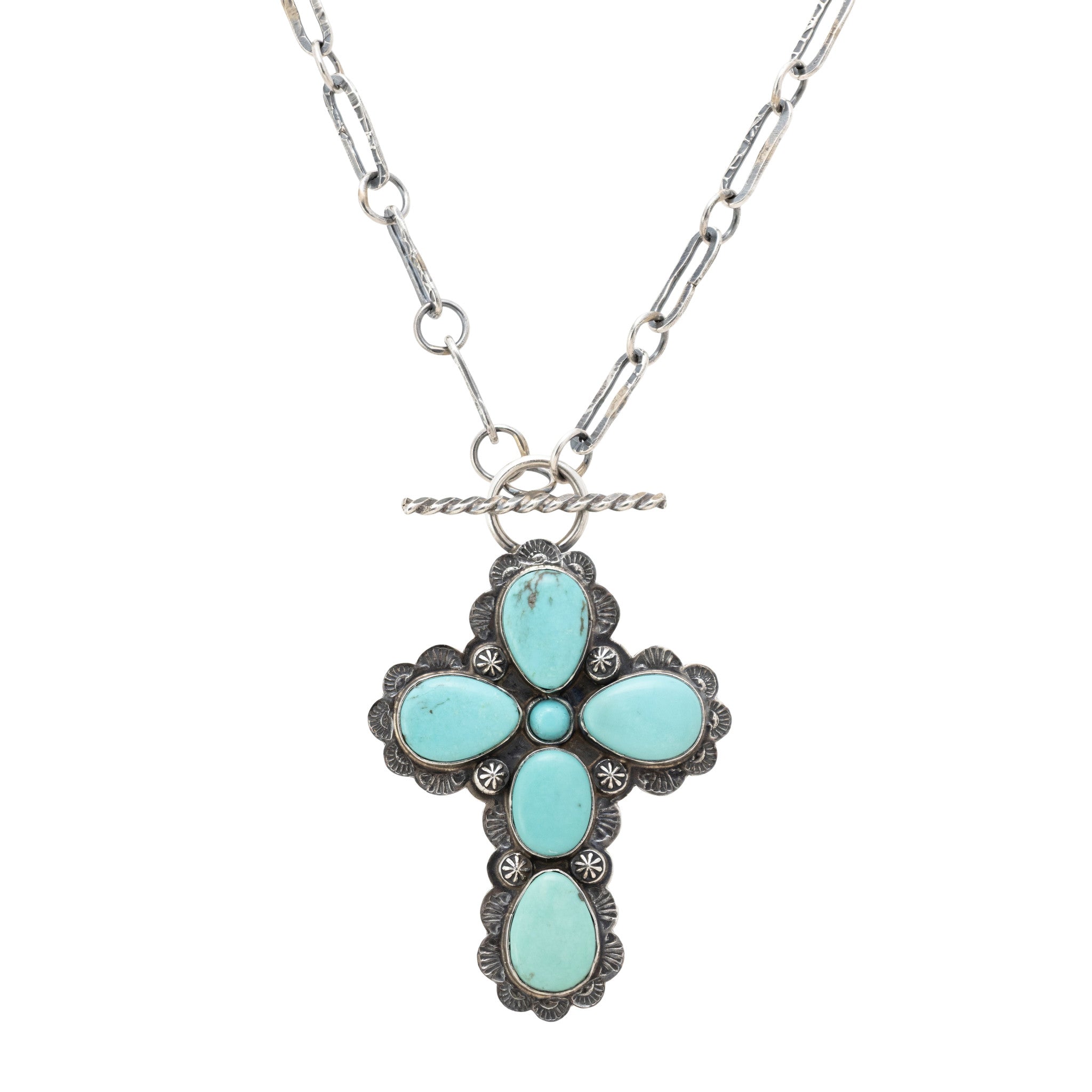Navajo Turquoise Cross Necklace