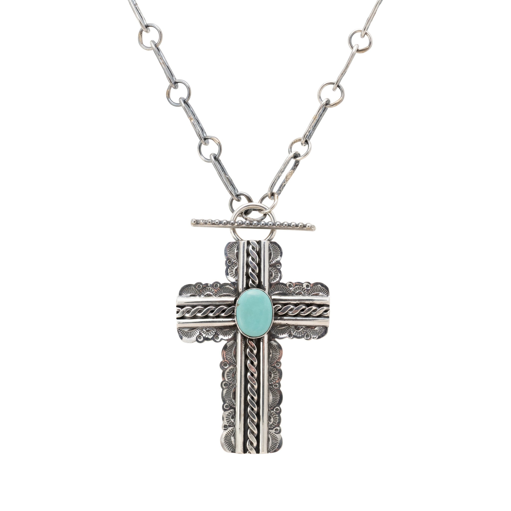 Navajo Turquoise Cross Necklace