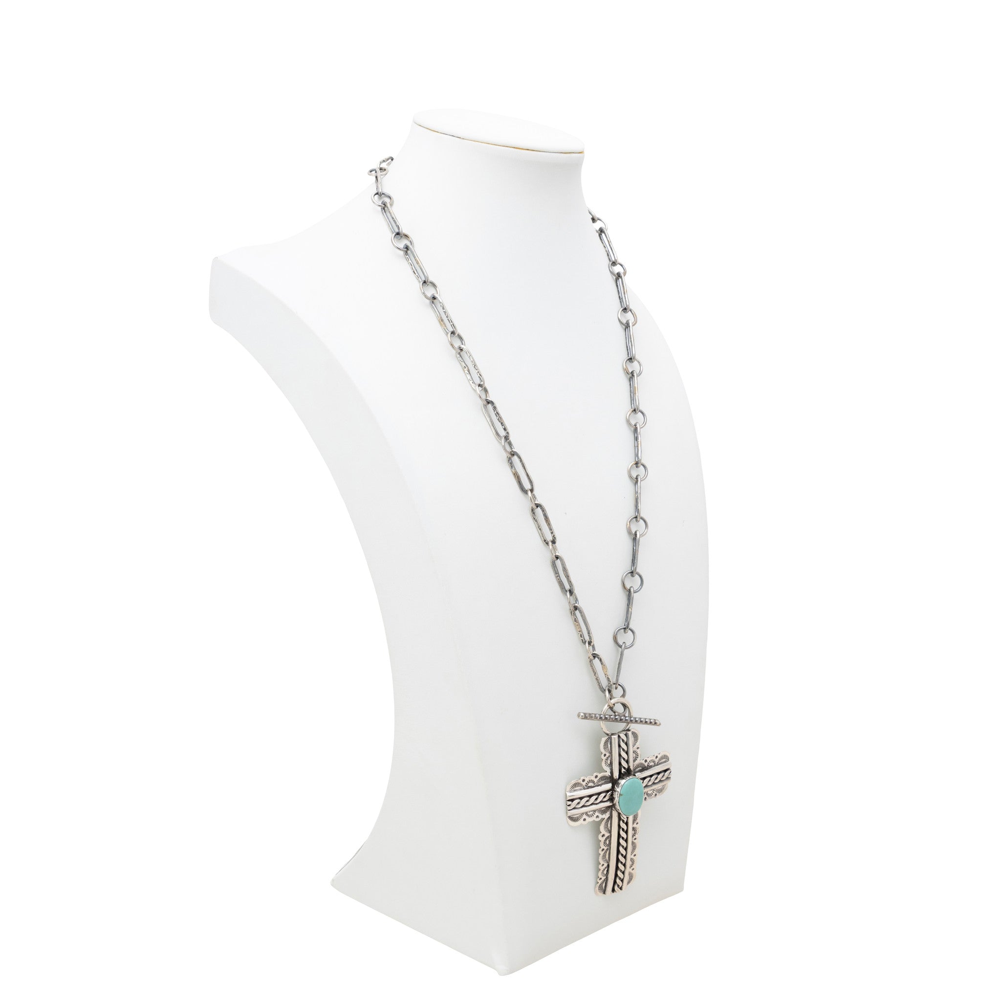Navajo Turquoise Cross Necklace