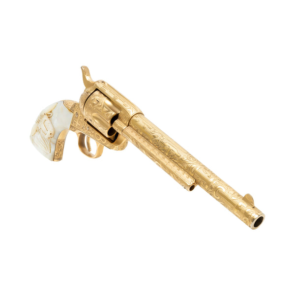 Gold Plated Cattle Brand Engraved Colt Single Action Army Revolver, Firearms, Handgun, Revolver