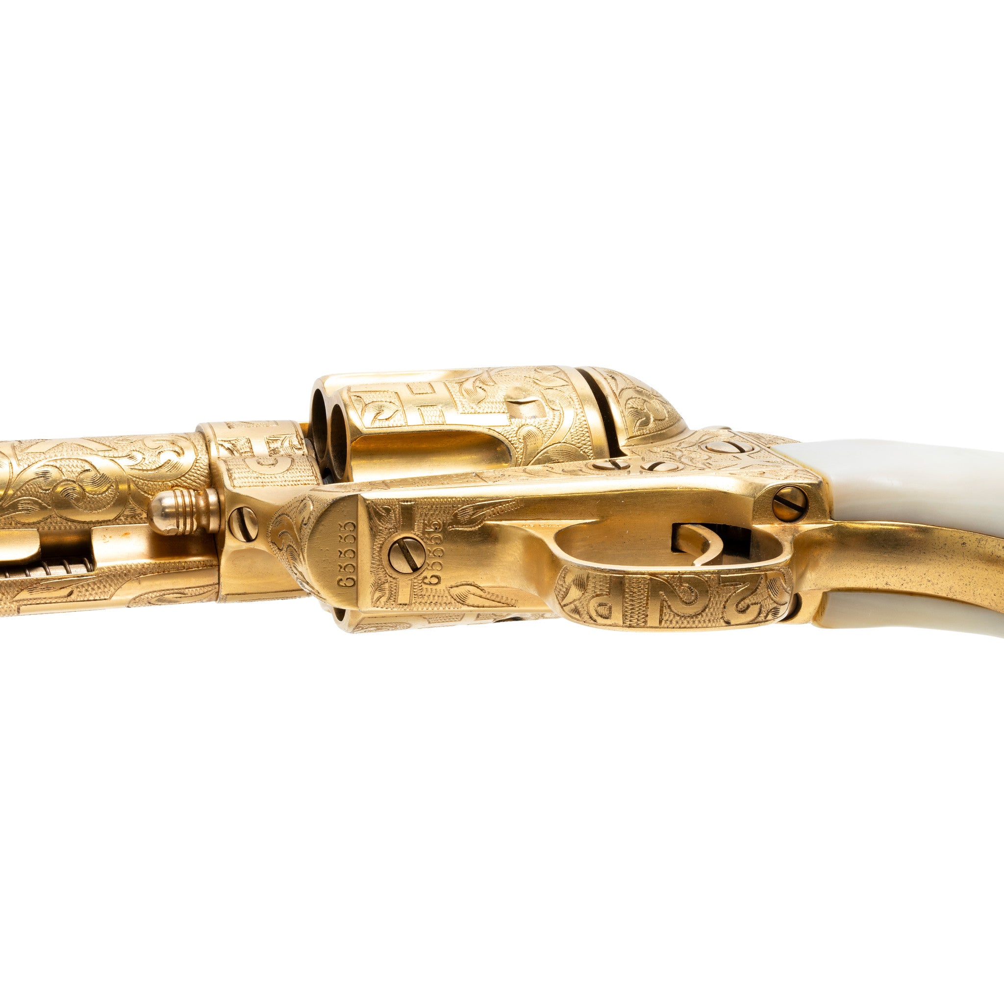 Gold Plated Cattle Brand Engraved Colt Single Action Army Revolver
