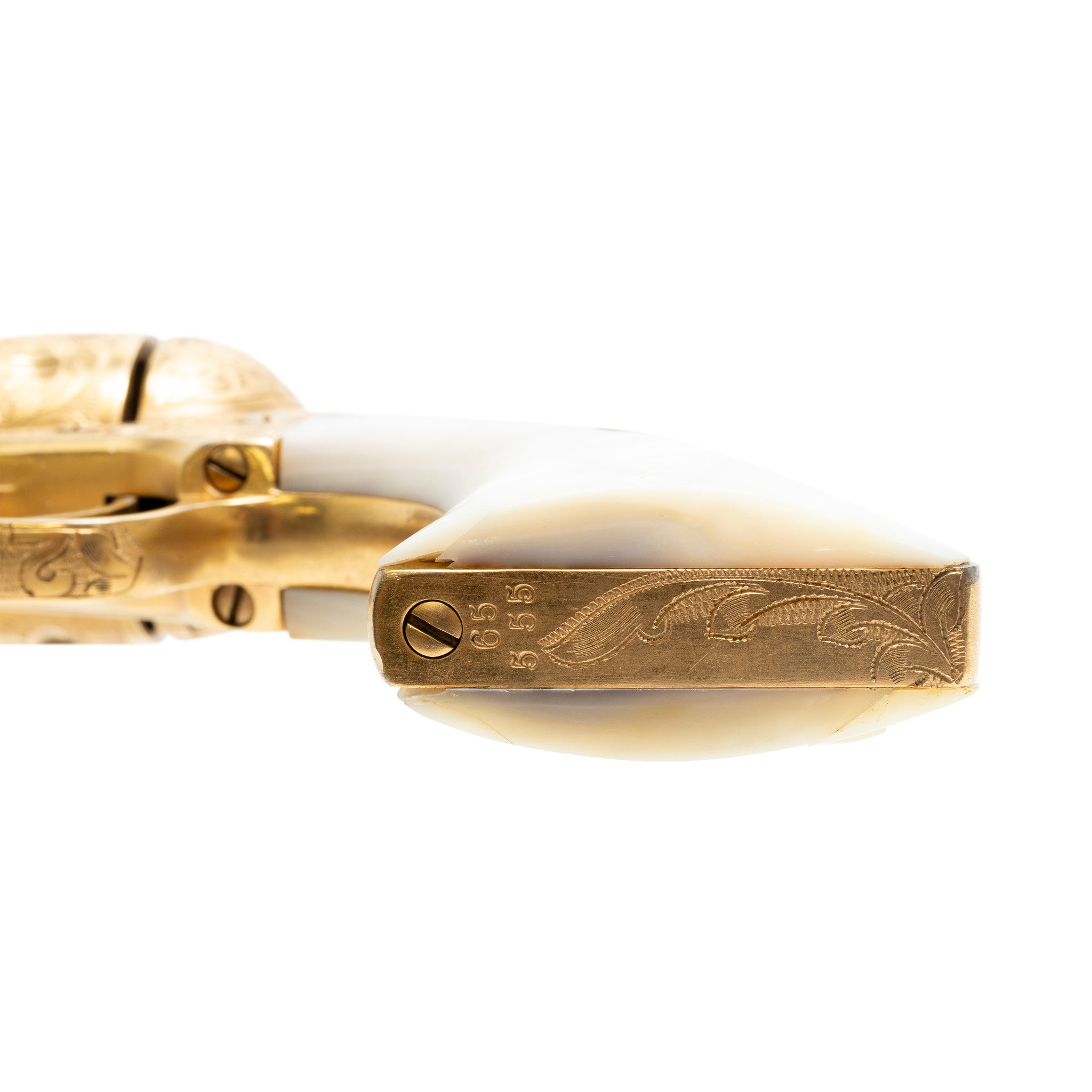 Gold Plated Cattle Brand Engraved Colt Single Action Army Revolver