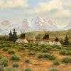 Teepees Under Cloudy Sky by Heinie Hartwig