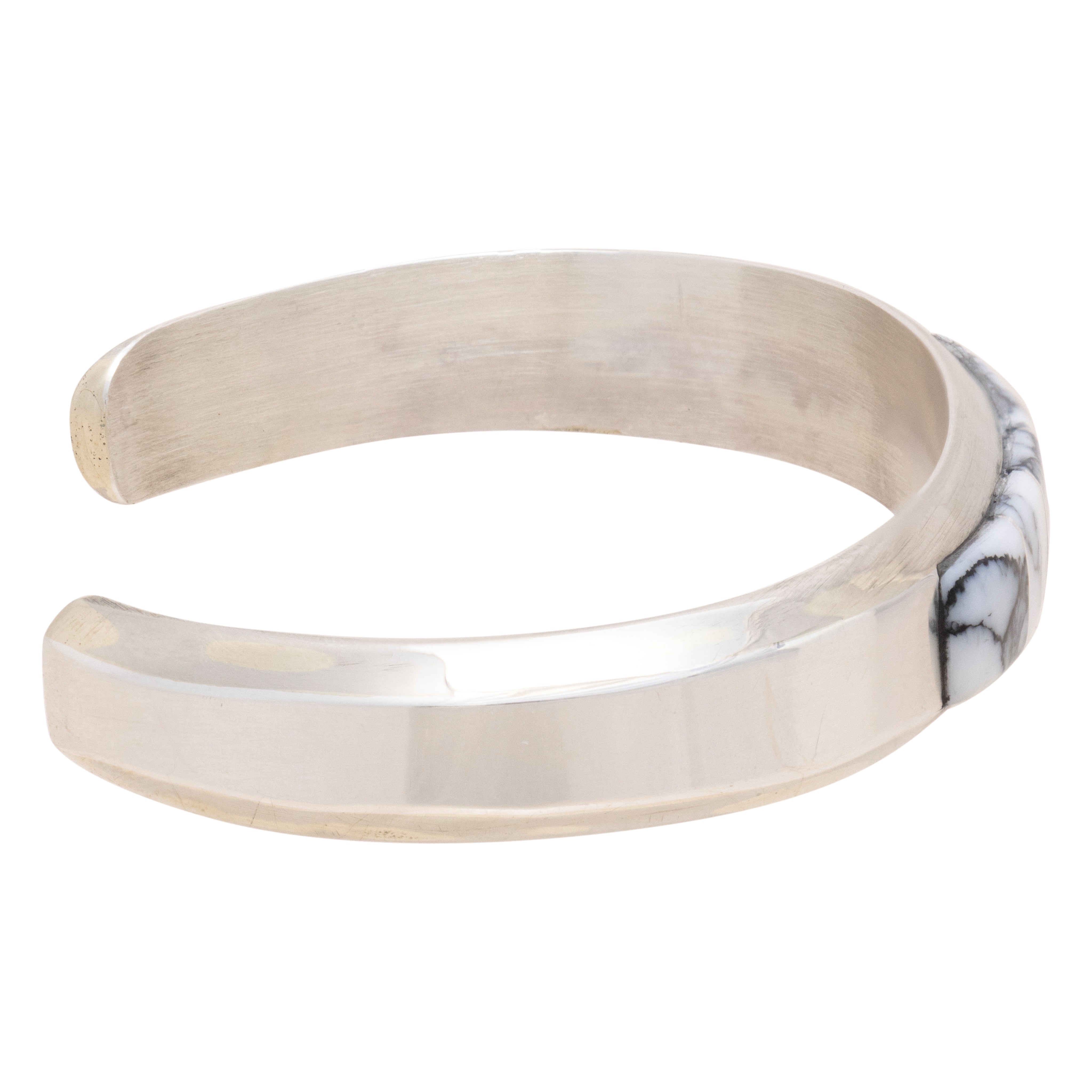 Navajo White Buffalo Turquoise Bracelet