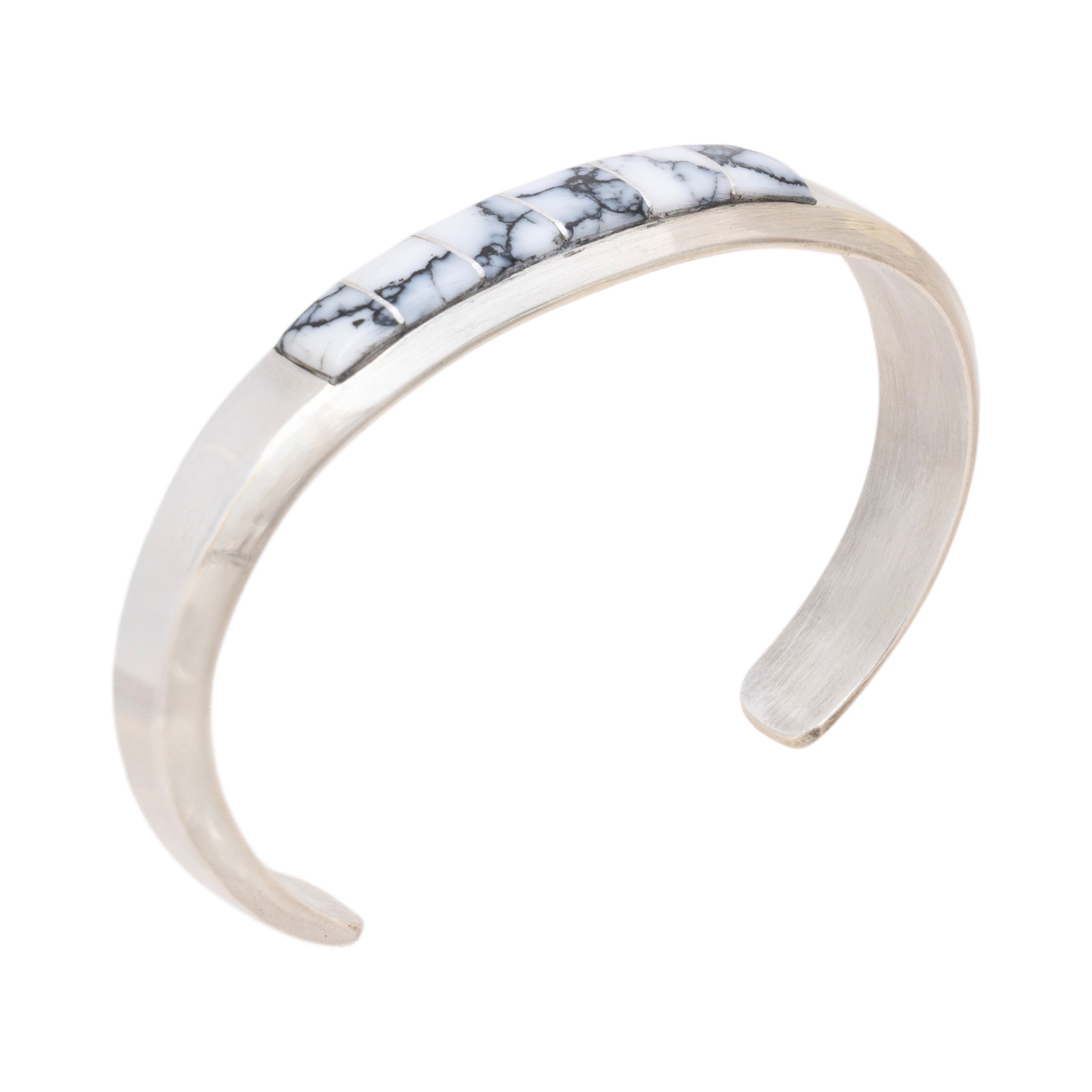 Navajo White Buffalo Turquoise Bracelet