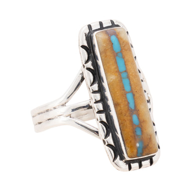 Navajo Ribbon Turquoise Ring, Jewelry, Ring, Native