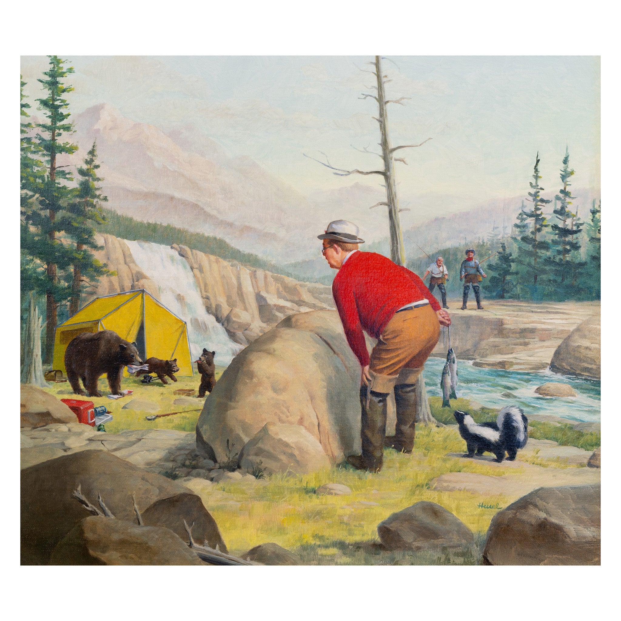 The Middleman by Bob Heuel, Fine Art, Painting, Sporting