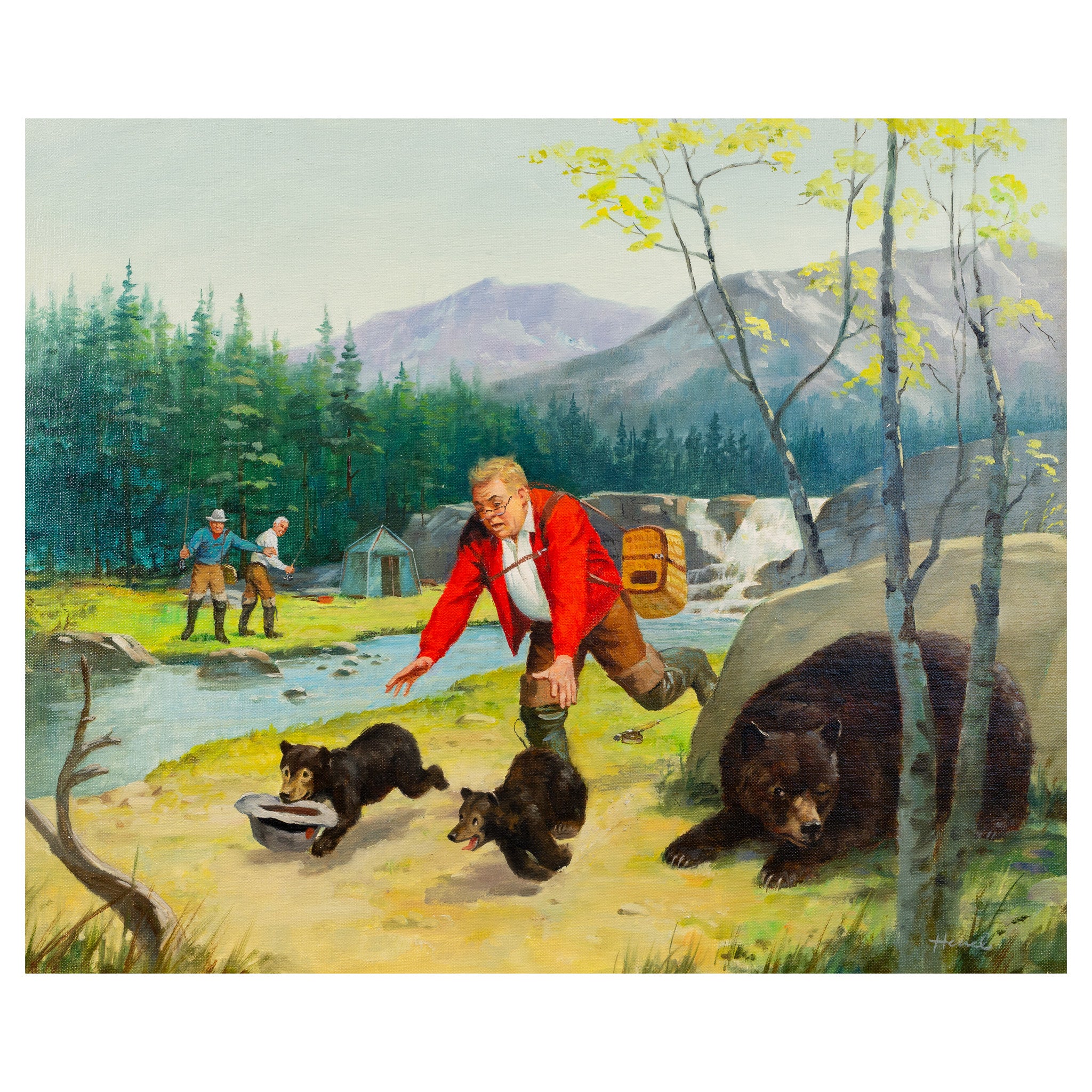 What's Around the Corner by Bob Heuel, Fine Art, Painting, Sporting