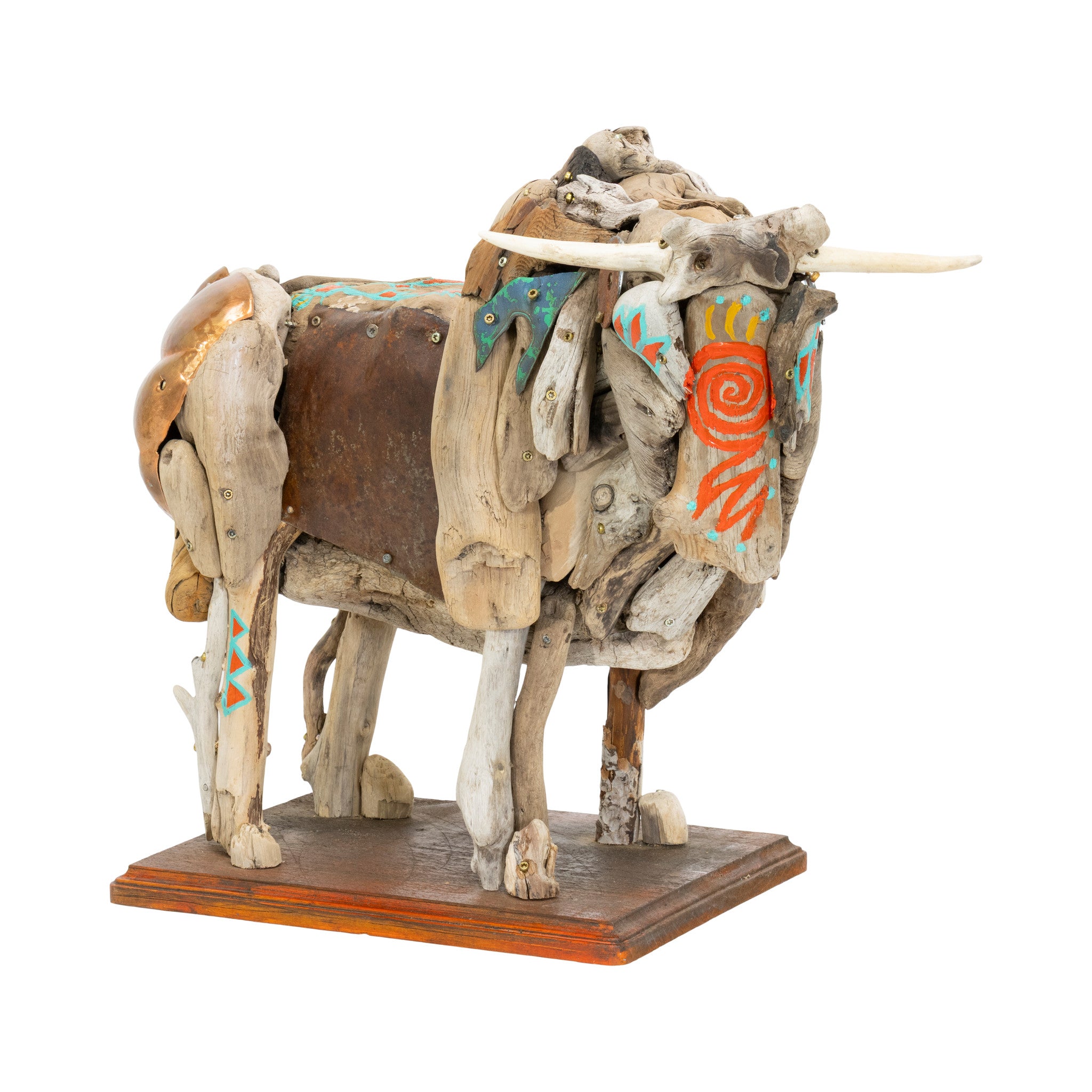 Son of Ojo Caliente Longhorn Sculpture by Tina Milsavljevich