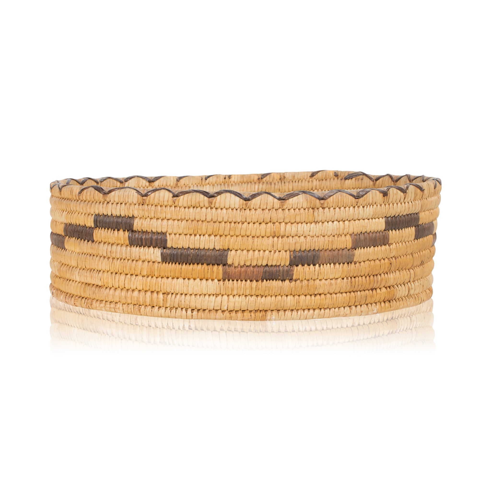 Papago Boat Basket, Native, Basketry, Vertical