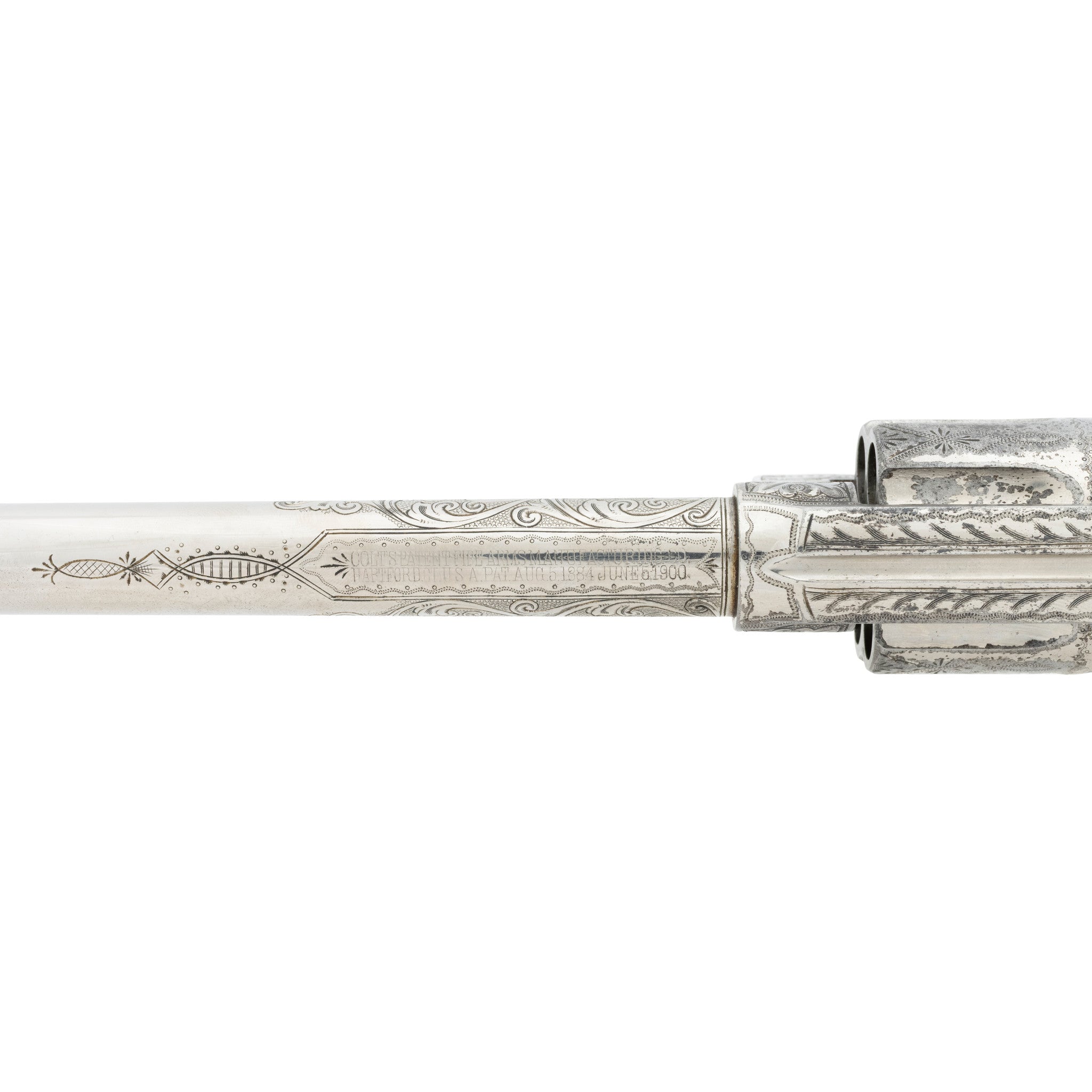 Engraved Colt New Service Double Action Revolver