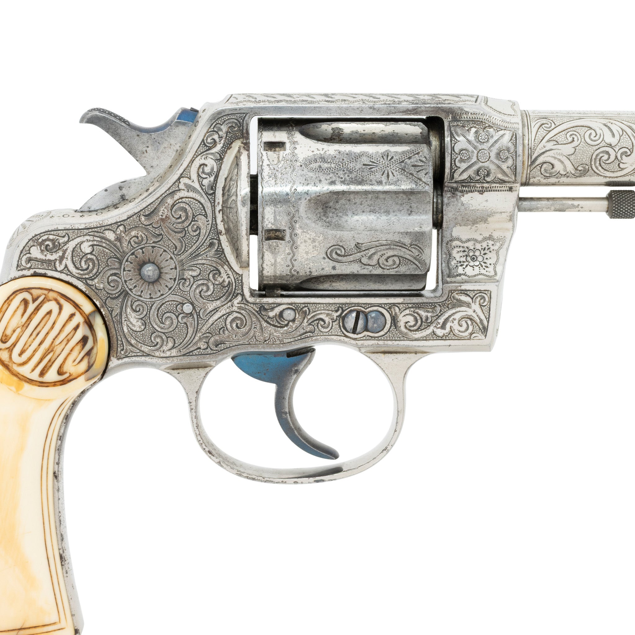 Engraved Colt New Service Double Action Revolver