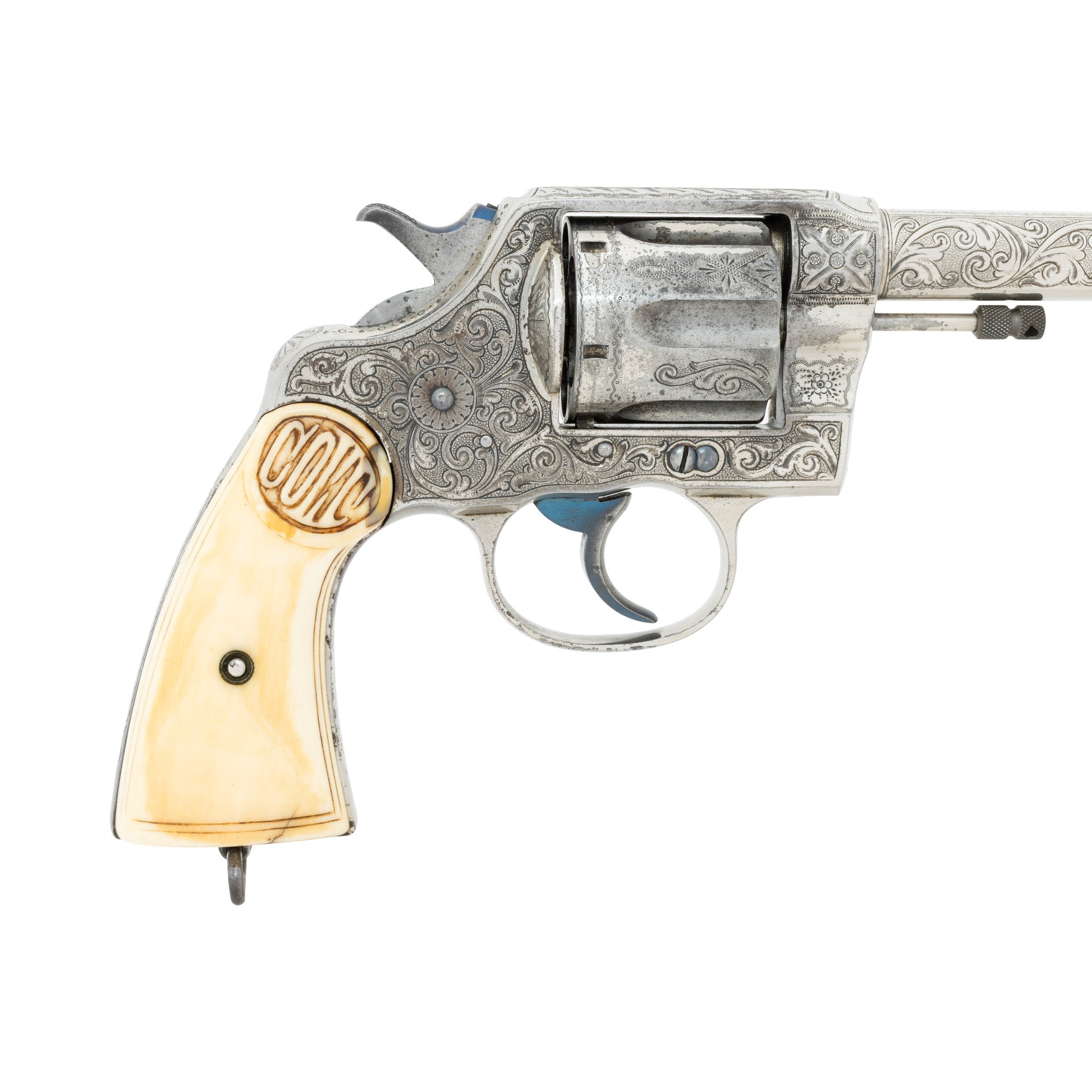 Engraved Colt New Service Double Action Revolver