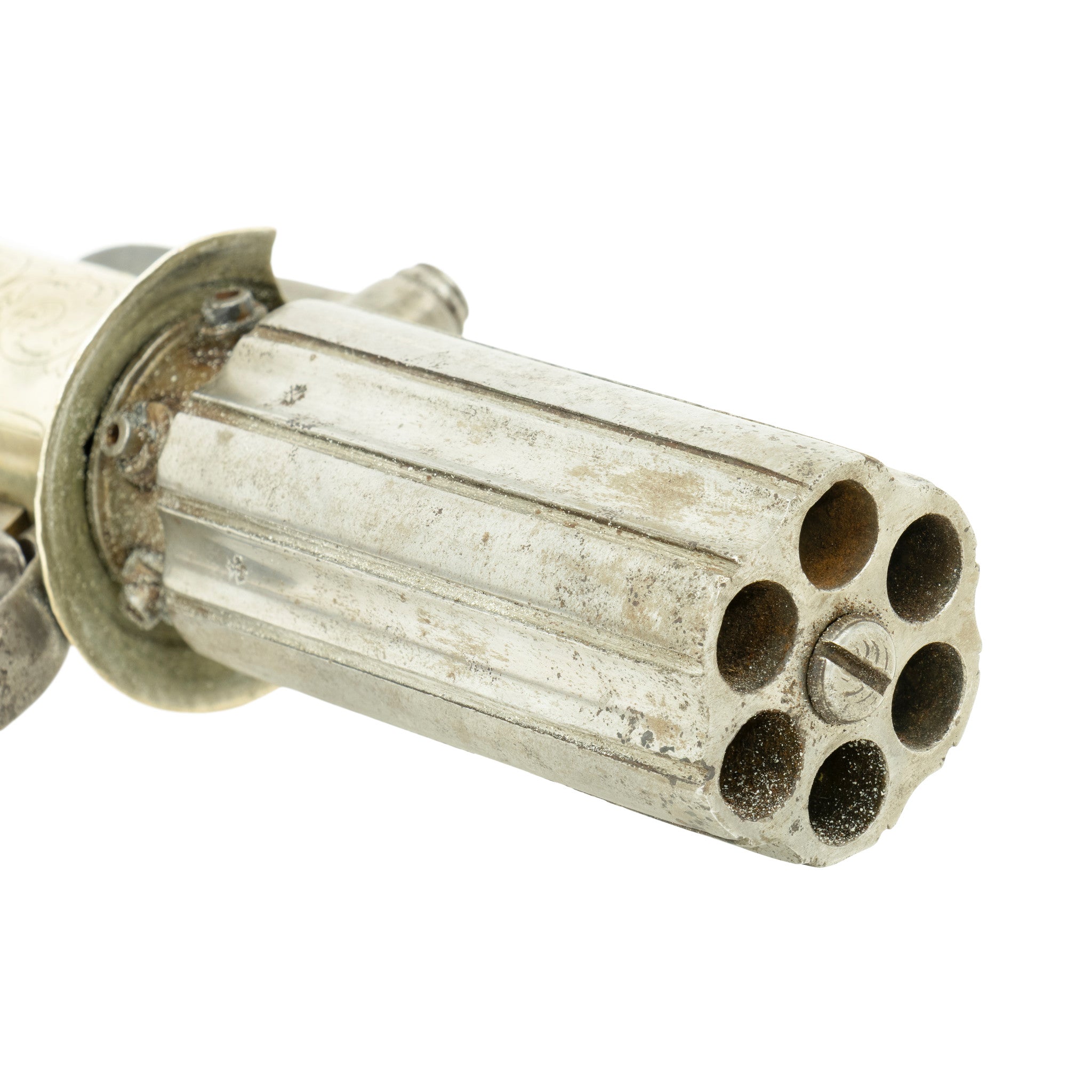 Cased James Beattie Pepperbox Pistol
