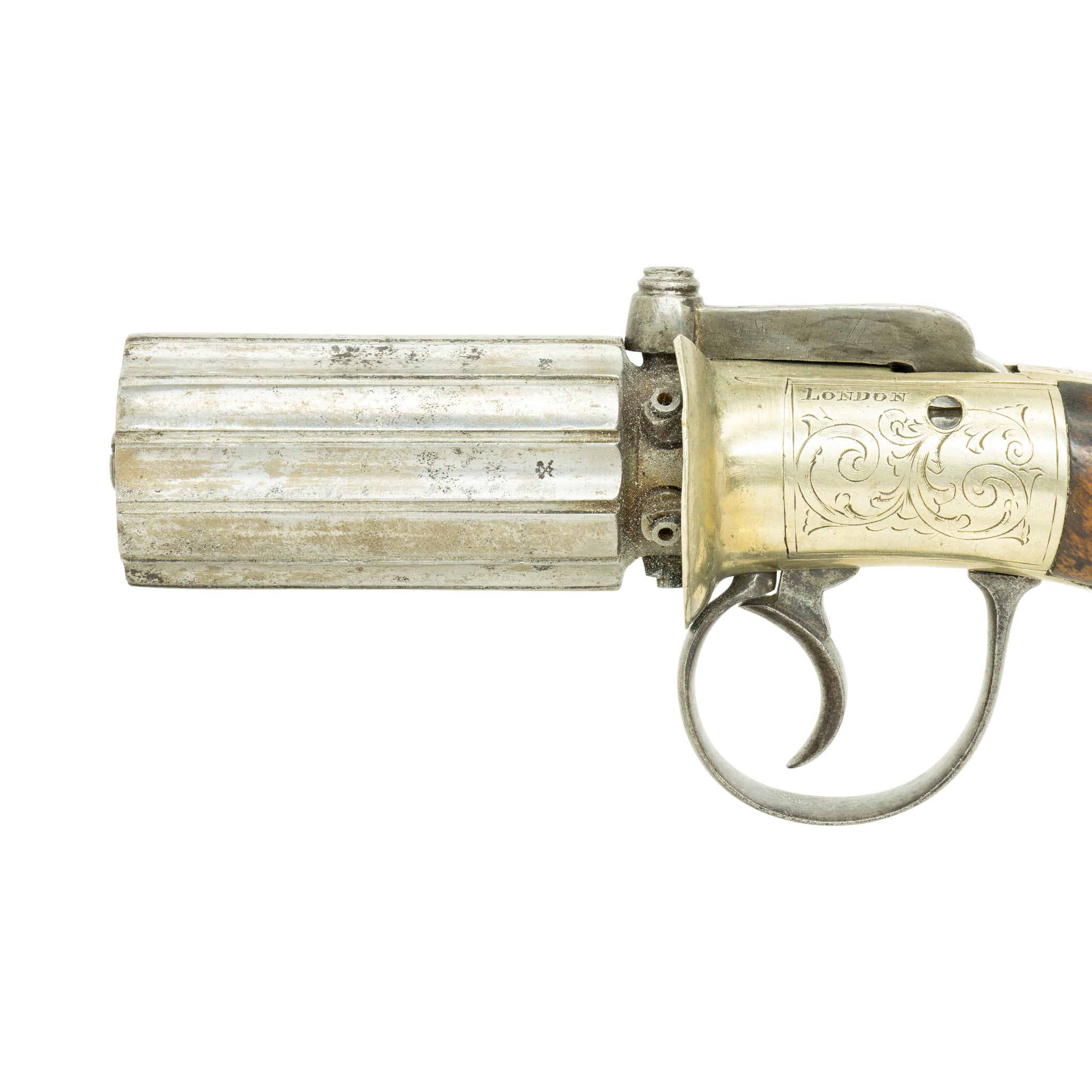 Cased James Beattie Pepperbox Pistol